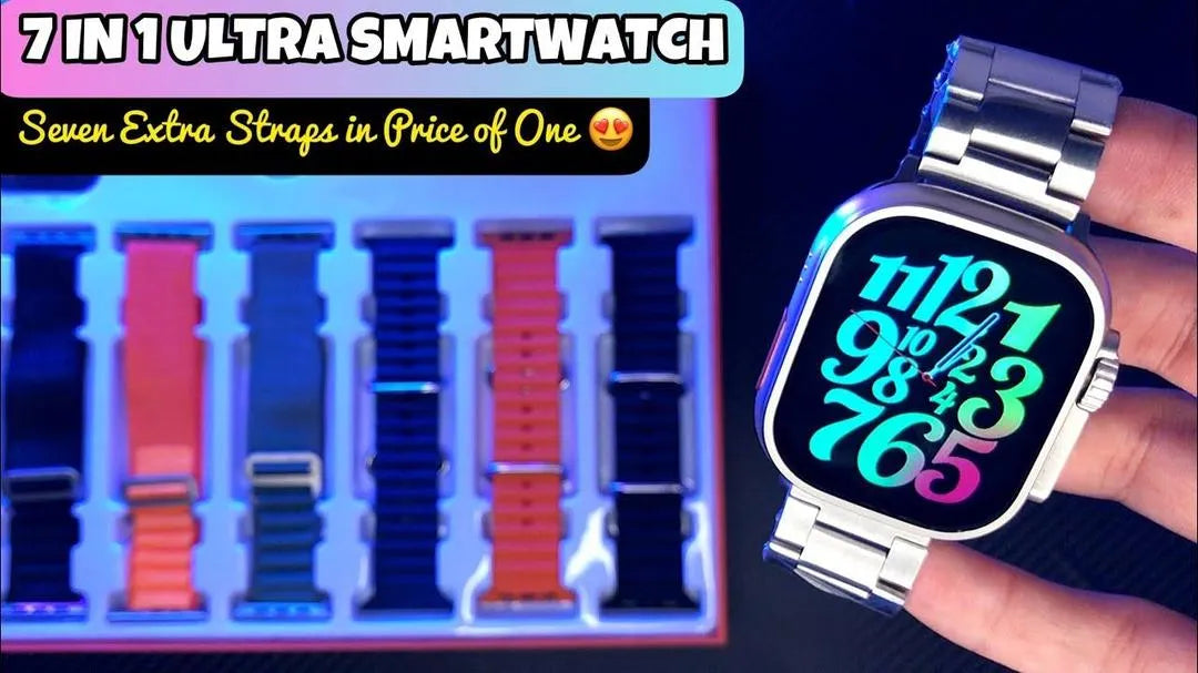 7-in-1 Premium Smart Watch Ultra with 7 Changeable Straps