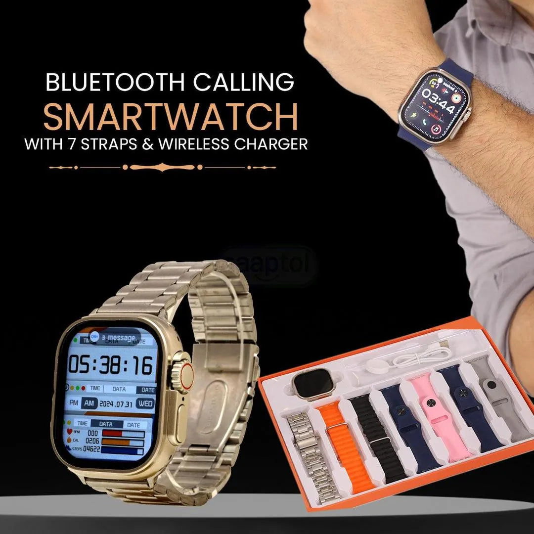 7-in-1 Premium Smart Watch Ultra with 7 Changeable Straps